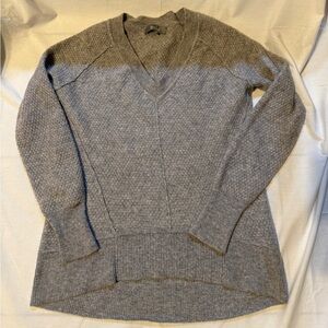 Marled 100% Cashmere Heather Gray V-Neck Sweater